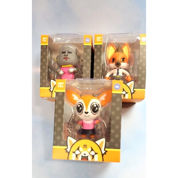 Sanrio Aggretsuko Action Figure Lot Okami Director Gori Tsunoda In Boxes - Picture 8 of 8